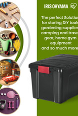 IRIS zware plastic opslagkoffer, 60L, Eenheid, zwart, SIA-60