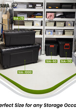 IRIS zware plastic opslagkoffer, 60L, Eenheid, zwart, SIA-60