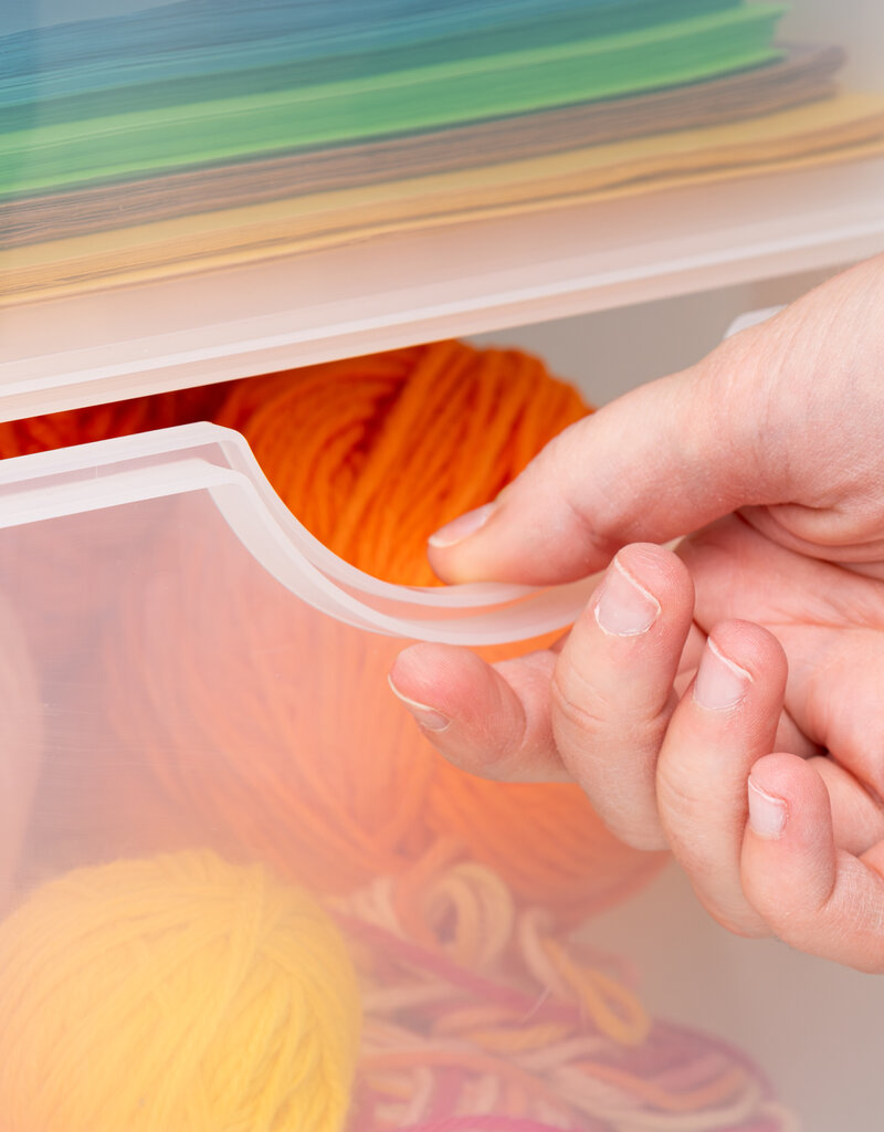 IRIS plastic opbergtoren op wielen, 5 grote lades, wit, DDDC-305