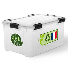 IRIS plastic luchtdichte opslagdoos, 45L, Unit, Clear, WSB-45