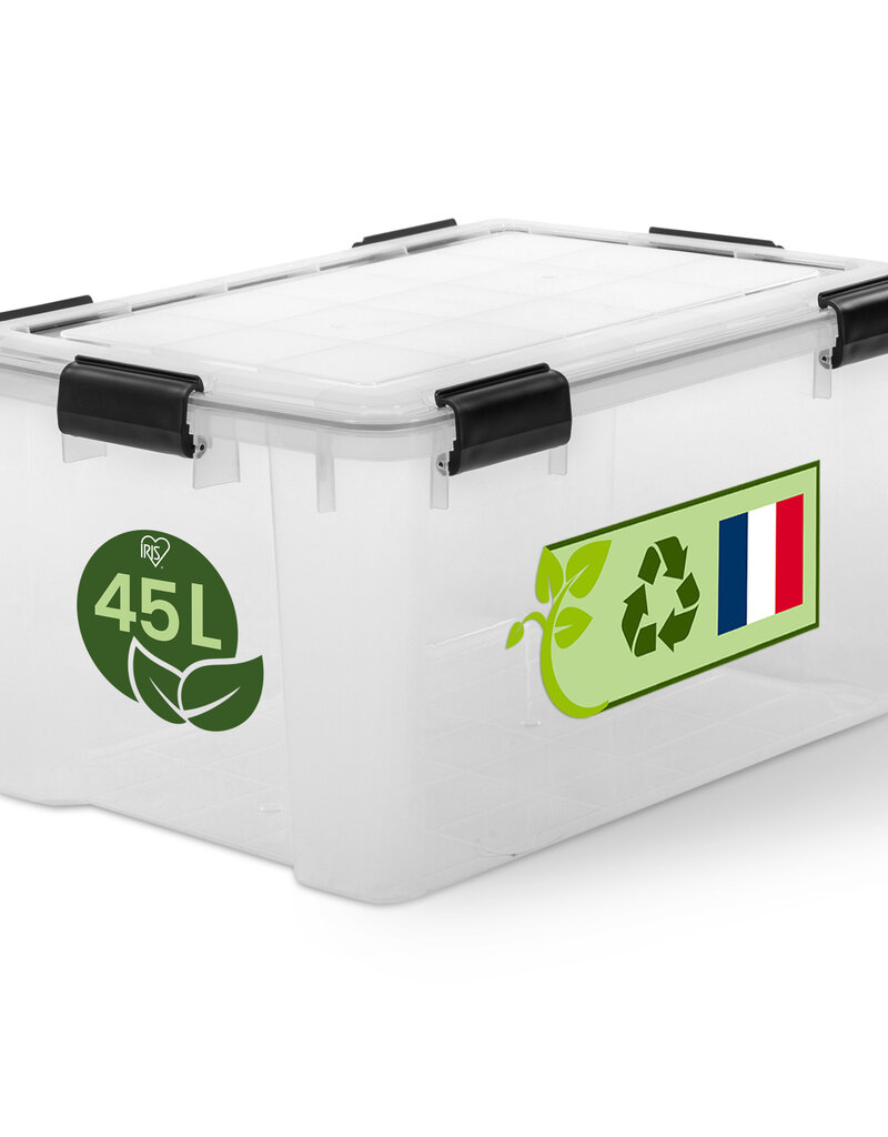 IRIS plastic luchtdichte opslagdoos, 45L, Unit, Clear, WSB-45
