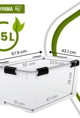 IRIS plastic luchtdichte opslagdoos, 45L, Unit, Clear, WSB-45