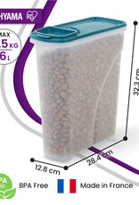 IRIS luchtdichte hondenvoerdoos, 7L/3,5 kg, blauw, deksel met dichte afsluiting, plastic, ATS-S