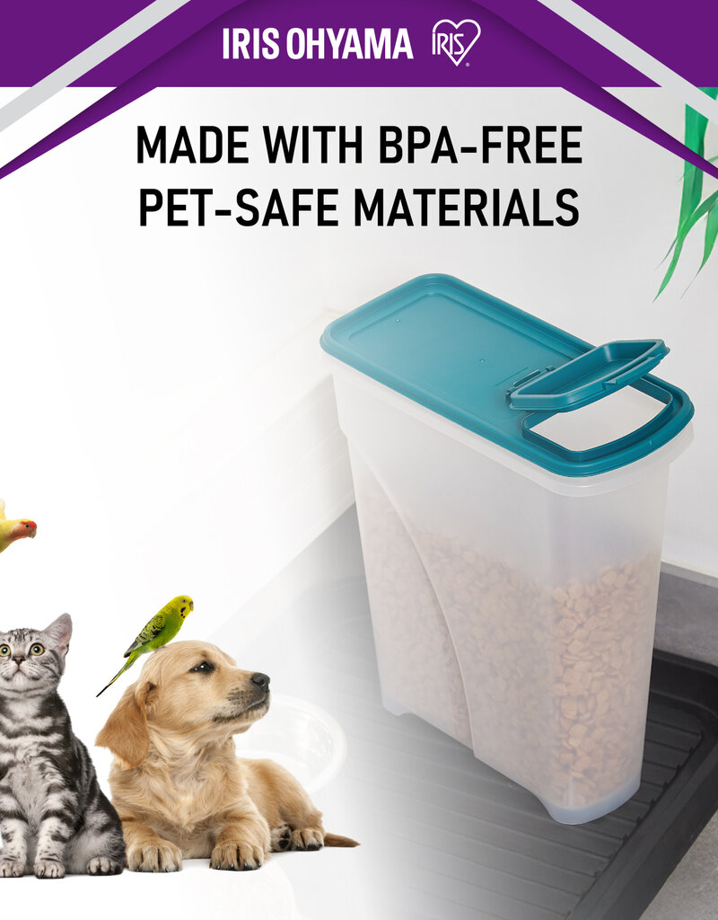 IRIS luchtdichte hondenvoerdoos, 7L/3,5 kg, blauw, deksel met dichte afsluiting, plastic, ATS-S