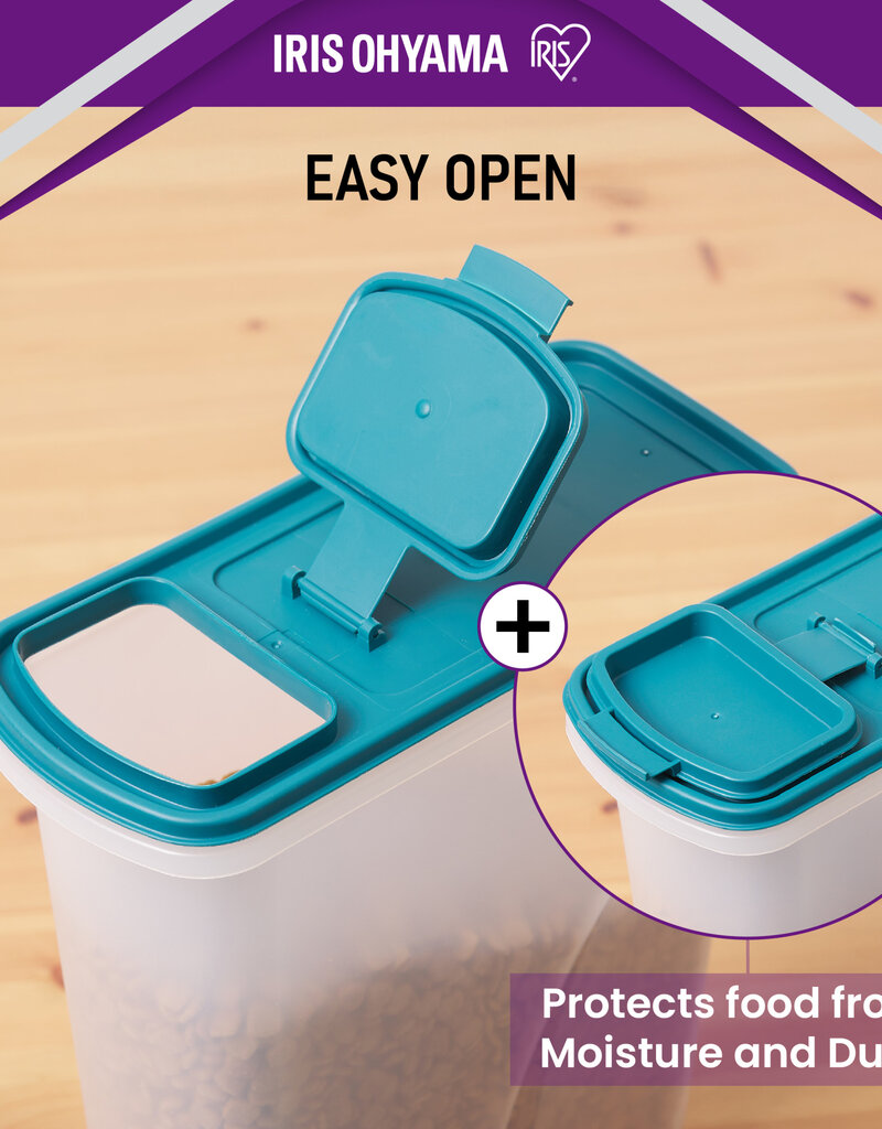 IRIS luchtdichte hondenvoerdoos, 7L/3,5 kg, blauw, deksel met dichte afsluiting, plastic, ATS-S