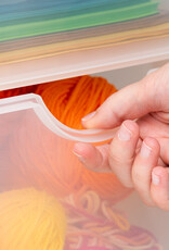 IRIS plastic opbergtoren op wielen, 6 kleine lades, wit, DDDC-360