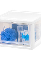 IRIS Opberglade, 13,7 L, 3-pack, Wit, stapelbaar, Doorzichtig, voor Snacks, Medicijnen, Schrijfwaren, MSD-2