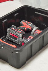 IRIS opslagkoffer met zwaar deksel, 25L, Pak van 6, Rood, DDSKT-230