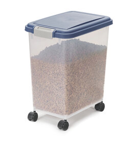 IRIS BPA-vrij luchtdicht huisdiervoerbakje, klapdeksel, 35L, MP-8, blauw