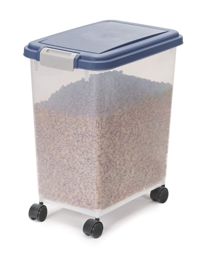 IRIS BPA-vrij luchtdicht huisdiervoerbakje, klapdeksel, 35L, MP-8, blauw