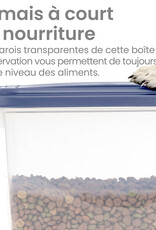 IRIS BPA-vrij luchtdicht huisdiervoerbakje, klapdeksel, 35L, MP-8, blauw