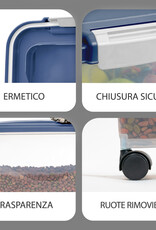 IRIS BPA-vrij luchtdicht huisdiervoerbakje, klapdeksel, 35L, MP-8, blauw