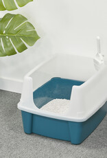 IRIS 2-pack, kattenbak, met hoge zijkanten, voor katten, CLH-12, Teal