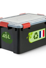 IRIS plastic luchtdichte opslagdoos, 45L, Unit, zwart, WSB-45