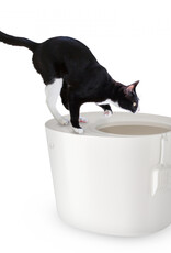 IRIS kattenbak met gegroefd deksel, PUNT-530, wit