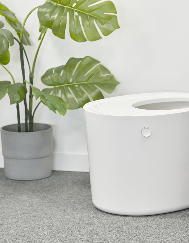 IRIS kattenbak met gegroefd deksel, PUNT-530, wit