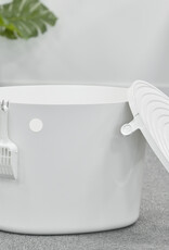 IRIS kattenbak met gegroefd deksel, PUNT-530, wit