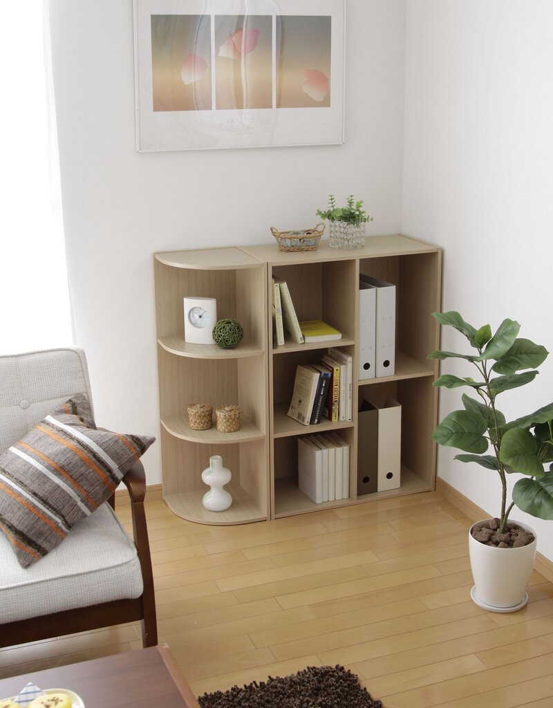 IRIS #FS]3-Tier Corner Shelf CX-3C A.Br
