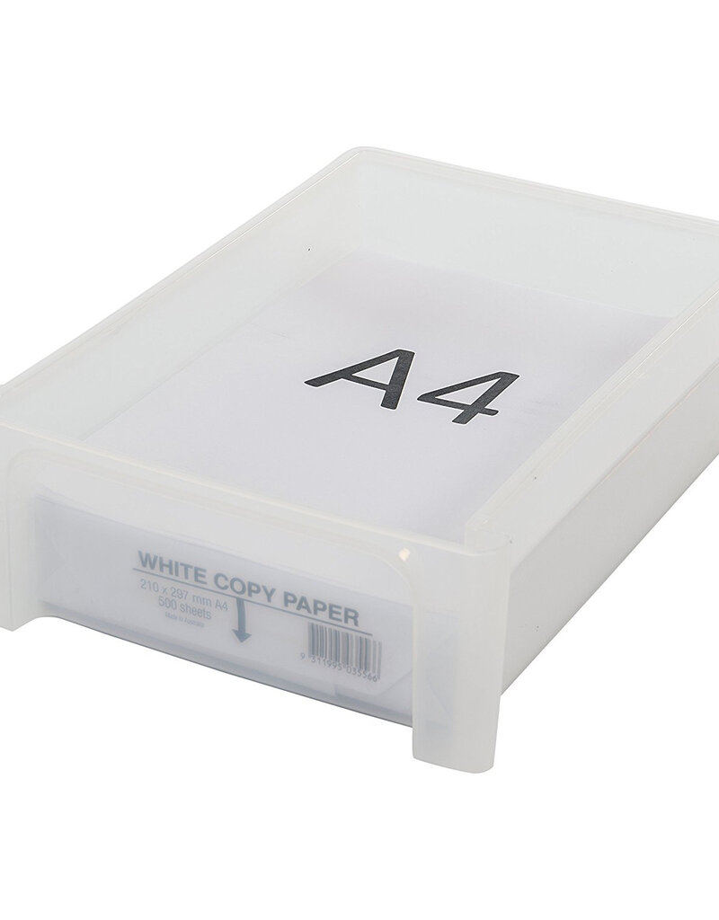 IRIS A4 plastic opslagkoffer, 3 Mix Lades, Wit, OCH-2021