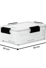 IRIS luchtdichte opslagdoos, gerecycled plastic, 10L, pakje van 3, doorzichtig, AT-S