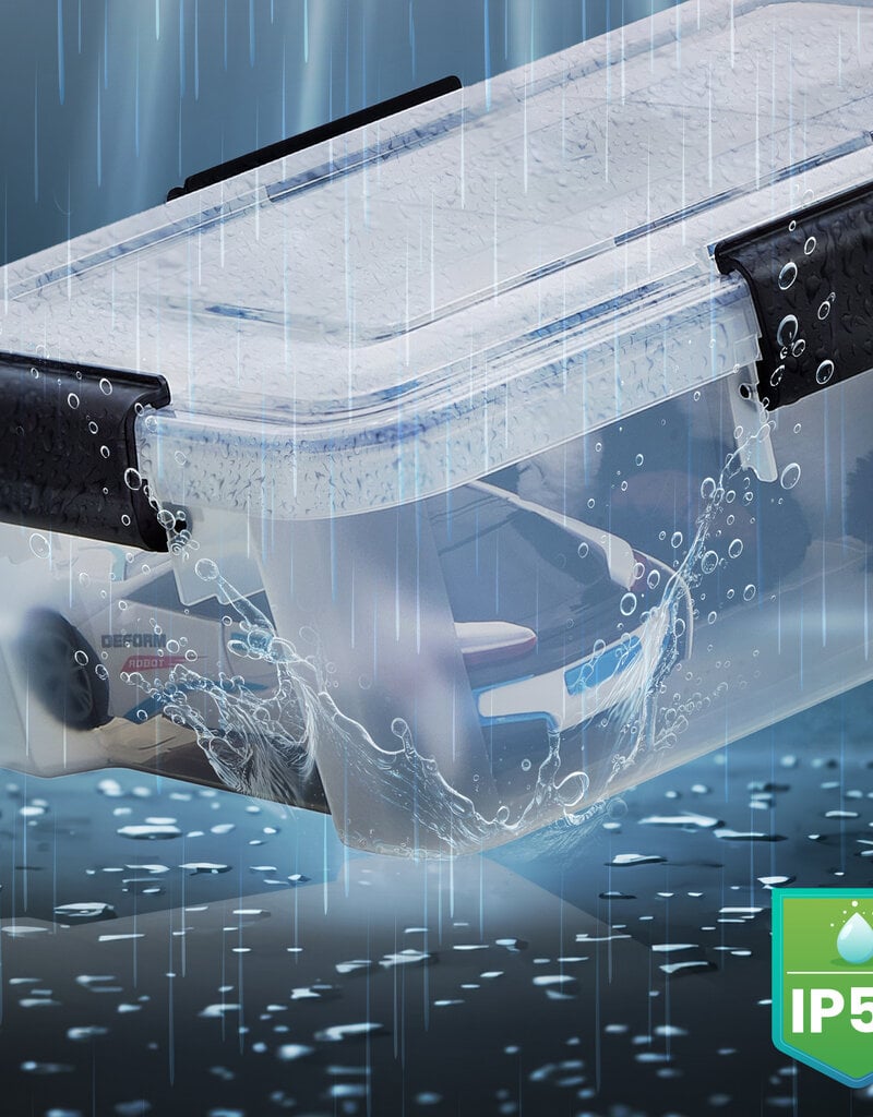 IRIS luchtdichte opslagdoos, gerecycled plastic, 10L, pakje van 3, doorzichtig, AT-S