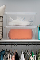 IRIS Multifunctionele Plastic Opbergdozen, 13L, Set van 4, Transparant, CNL-13E