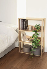 IRIS boekenkast, 3-laag opslagkast/verstelbare planken, OWR-600-Lichtbruin, W29,3 x D60 x H87,9 cm