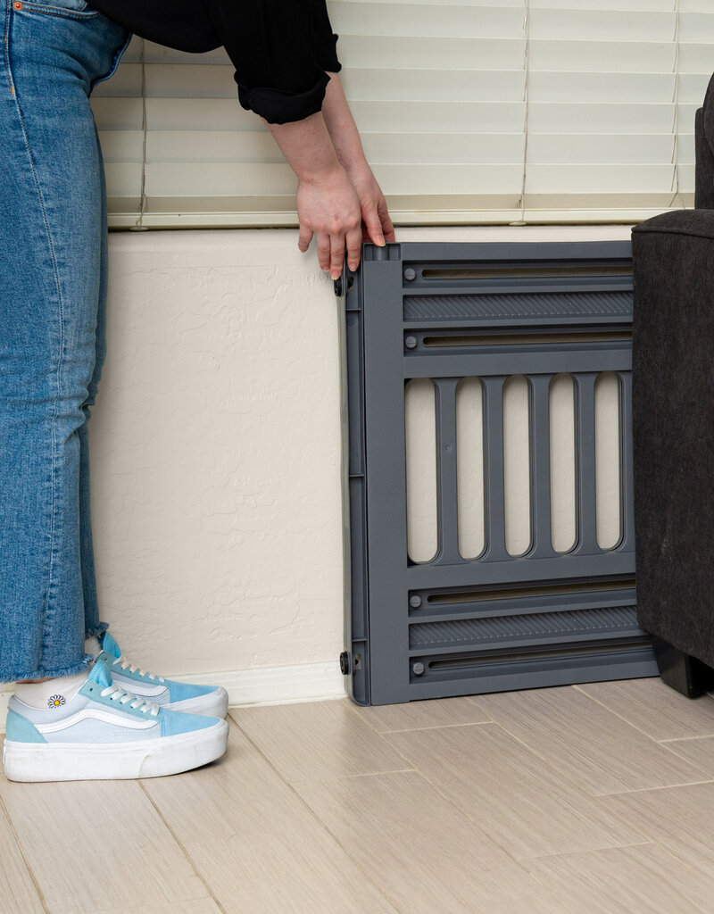 IRIS Hondenveiligheidshek, L61 x H64cm, uitschuifbaar tot 1 m, bevestiging zonder boren, PBR-600, plastic, wit