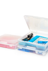 IRIS Plastic Leisure Storage Boxes met clip, 10L, Set van 3 doorzichtige, SBC-350E