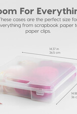 IRIS Plastic Leisure Storage Boxes met clip, 10L, Set van 3 doorzichtige, SBC-350E