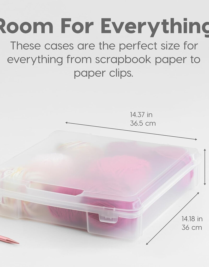 IRIS Plastic Leisure Storage Boxes met clip, 10L, Set van 3 doorzichtige, SBC-350E
