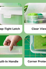 IRIS Plastic Leisure Storage Boxes met clip, 10L, Set van 3 doorzichtige, SBC-350E