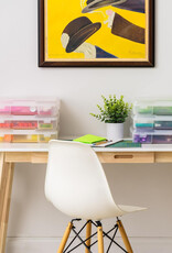 IRIS Plastic Leisure Storage Boxes met clip, 10L, Set van 3 doorzichtige, SBC-350E