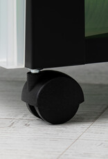 IRIS plastic opslagtoren op wielen, 3 middelgrote lades, zwart, DDDC-003