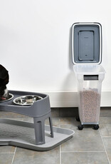 IRIS 20L brokjes voor 7,5 kg, luchtdicht, schop, inclusief wielen, voor honden en katten, ATS-M, grijs