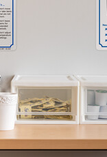 IRIS Opberglade, Plastic Bureau Opslagtoren, Set van 4, MSD-1, Wit