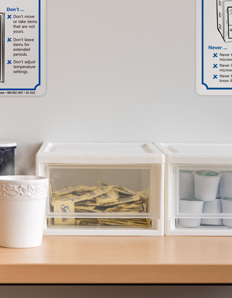 IRIS Opberglade, Plastic Bureau Opslagtoren, Set van 4, MSD-1, Wit