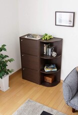 IRIS planken, boekenkast, occasionele meubels, hoekkast, CX-3C, bruin, W29 x D28,8 x H88,1 cm