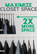 IRIS plastic hangers, set van 10 kledinghangers, zwart, BPA-vrij, kasten, dik, resistent, CHM-39