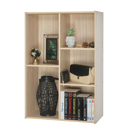 IRIS bookcase, 5-compartment shelf, bookstand, CX-23C, light brown, W29 x D60 x H87.9 cm