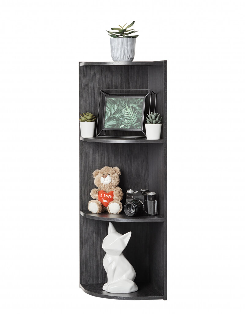 IRIS planken, boekenkast, occasionele meubels, hoekkast, CX-3C, zwart eikenhout, W29 x D28,8 x H88,1 cm