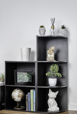 IRIS planken, boekenkast, occasionele meubels, hoekkast, CX-3C, zwart eikenhout, W29 x D28,8 x H88,1 cm