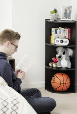 IRIS planken, boekenkast, occasionele meubels, hoekkast, CX-3C, zwart eikenhout, W29 x D28,8 x H88,1 cm