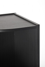 IRIS planken, boekenkast, occasionele meubels, hoekkast, CX-3C, zwart eikenhout, W29 x D28,8 x H88,1 cm