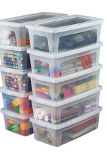 IRIS Kleine Multifunctionele Opbergdoos, 5L, Pak van 10, Doorzichtig, MCB-5