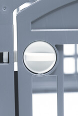 IRIS Binnen-speelren voor honden, Buiten met 8 panelen en afsluitbare deur, H80cm, grijs, plastic, CI-908E