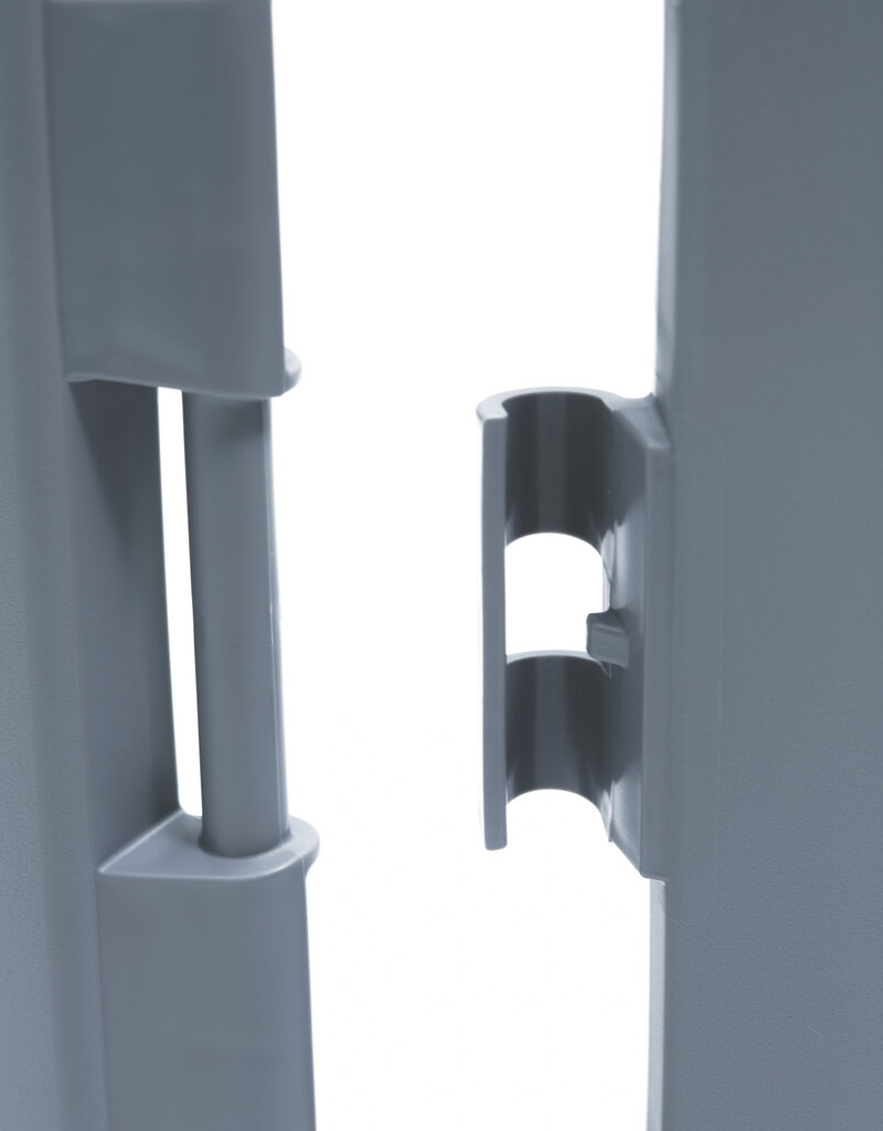 IRIS Binnen-speelren voor honden, Buiten met 8 panelen en afsluitbare deur, H80cm, grijs, plastic, CI-908E