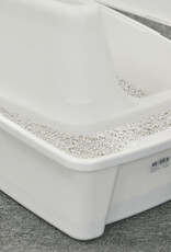 IRIS Set van 2, kattenbak, met hoge zijkanten, voor katten, CLH-12, wit