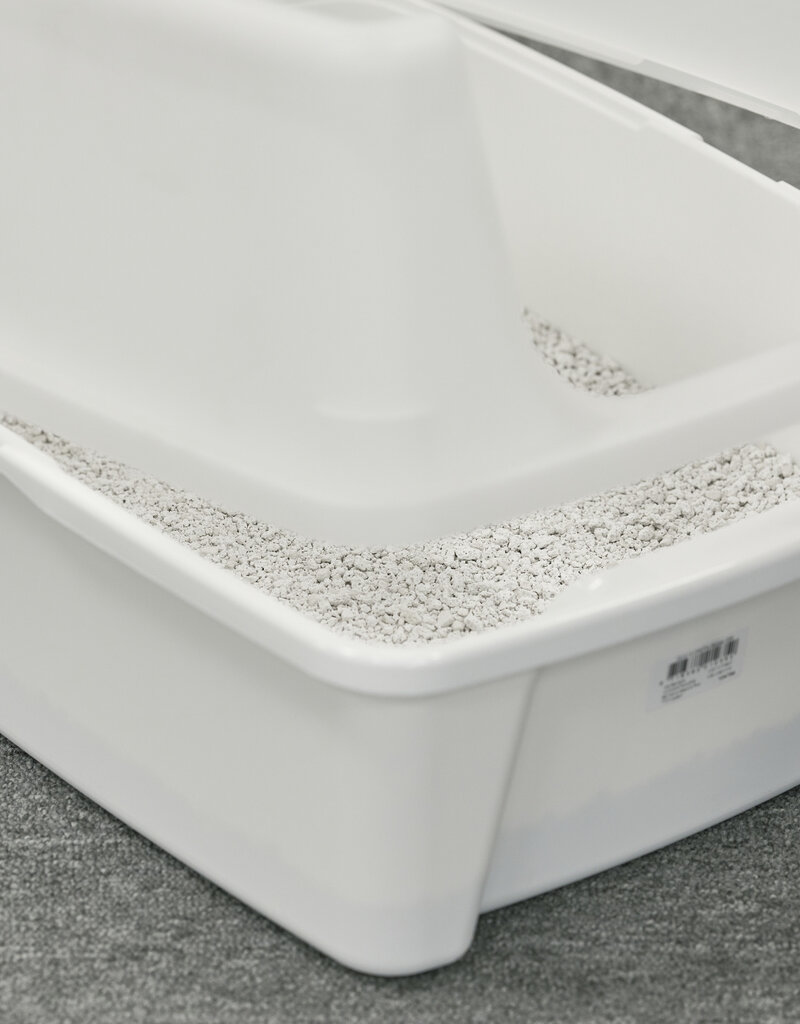 IRIS Set van 2, kattenbak, met hoge zijkanten, voor katten, CLH-12, wit