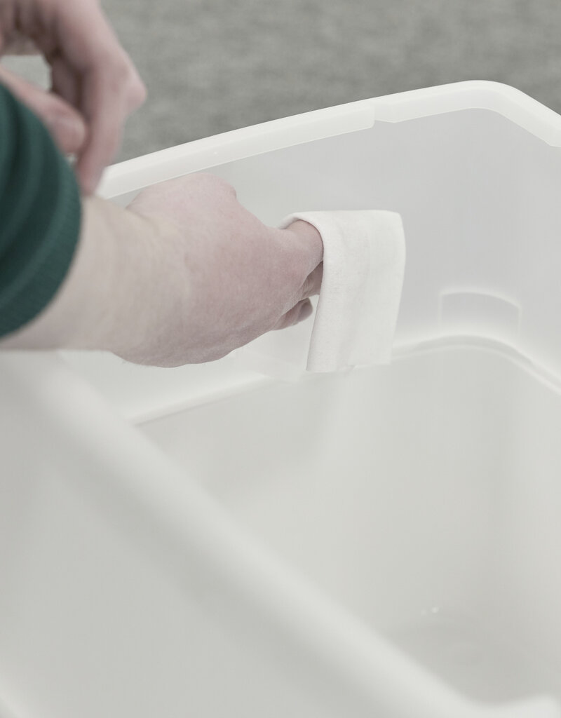 IRIS Set van 2, kattenbak, met hoge zijkanten, voor katten, CLH-12, wit